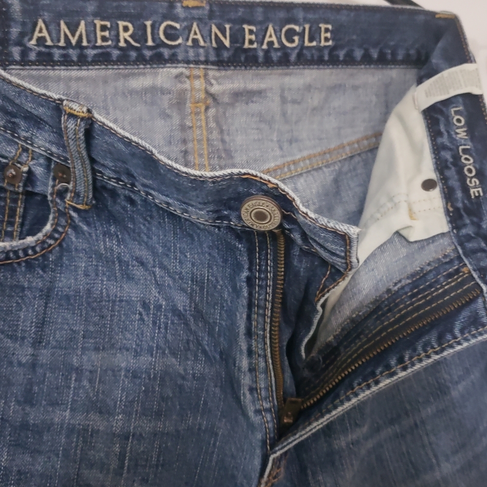 American Eagle Low Loose Denim Jeans - Picture 3 of 9